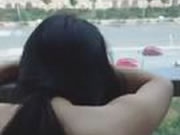 Emocionante en el balcón con mi novia