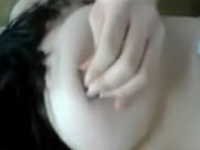 Masturbación De Chica De Tetas Grandes Con Pegamento De Barra